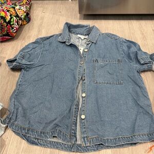 Casual Denim Button-Up Shirt